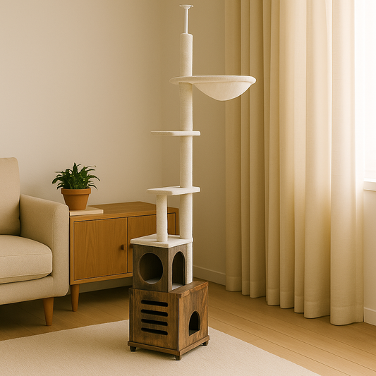 Arbre à Chat Deluxe avec Litière