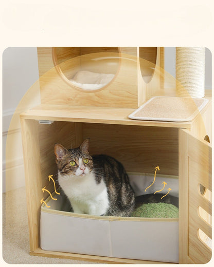 Arbre à Chat Deluxe avec Litière