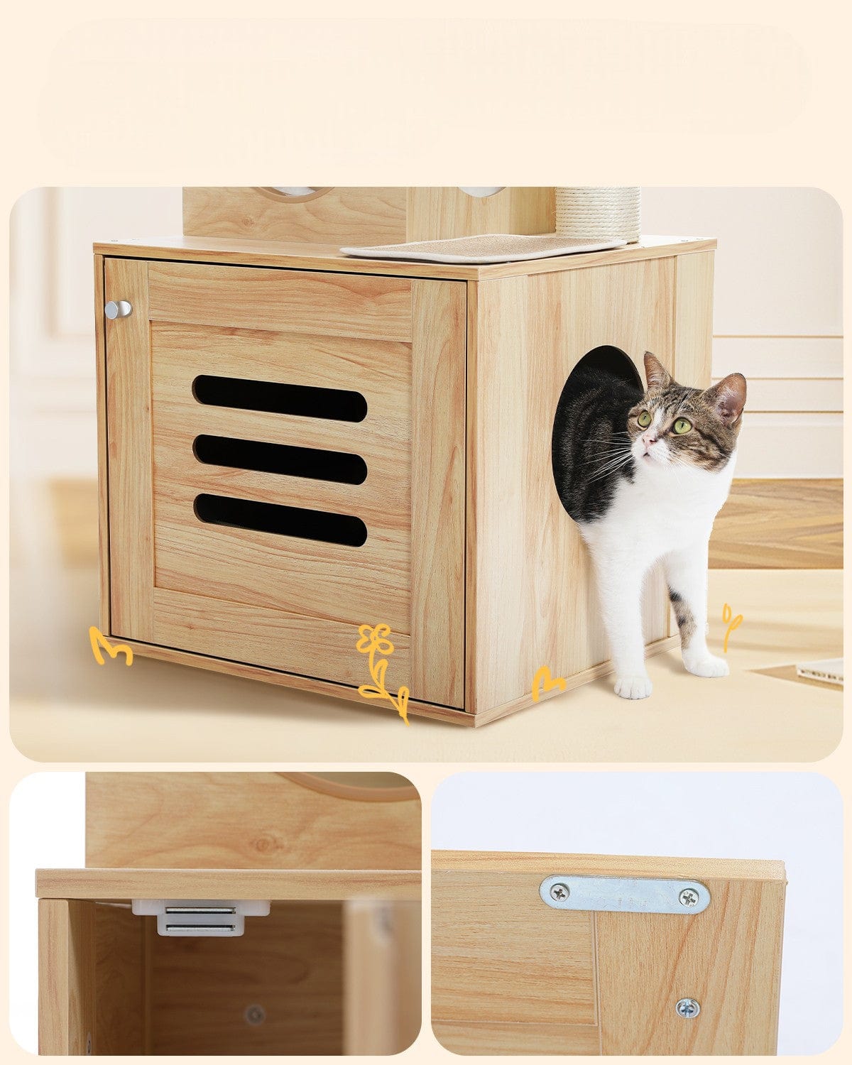 Arbre à Chat Deluxe avec Litière