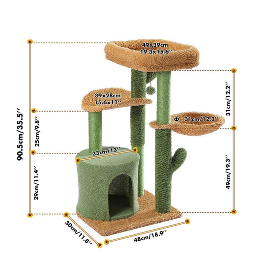 Arbre à Chat Élégant en Forme d'Arbre